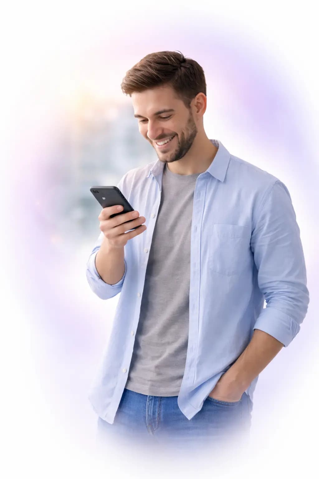 Person using DriveOz on their phone